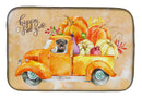 Fall Harvest Rottweiler Dish Drying Mat Absorbent Dish Drying Mat Pad for Kitchen Counter Dish Drainer Mat for Countertop, 14 x 21", Multicolor