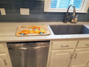 Fall Harvest Siberian Husky Dish Drying Mat Absorbent Dish Drying Mat Pad for Kitchen Counter Dish Drainer Mat for Countertop, 14 x 21", Multicolor