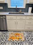 Fall Harvest Weimaraner Memory Foam Kitchen Mat Machine Washable Anti-Fatigue Cushion Comfort Bath or Kitchen Rug