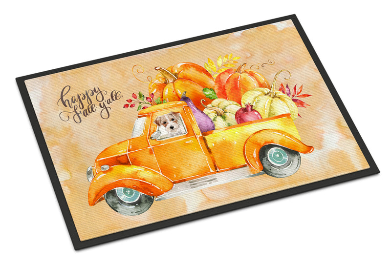 Fall Harvest Jack Russell Terrier Indoor or Outdoor Mat 18x27 CK2679MAT