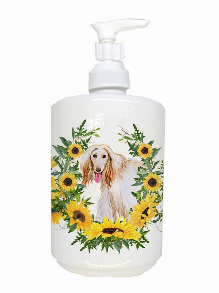 Afghan Hound Ceramic Soap Dispenser CK2894SOAP