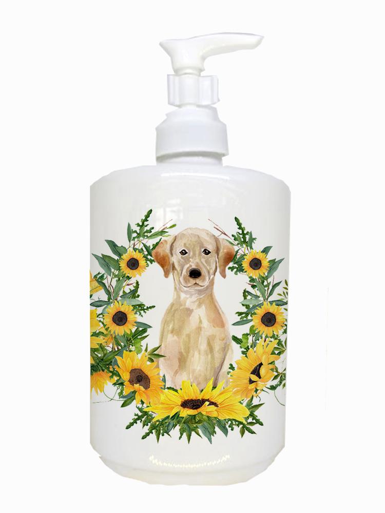 Yellow Labrador Retriever Ceramic Soap Dispenser CK2919SOAP