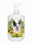 Black White French Bulldog Ceramic Soap Dispenser CK2950SOAP
