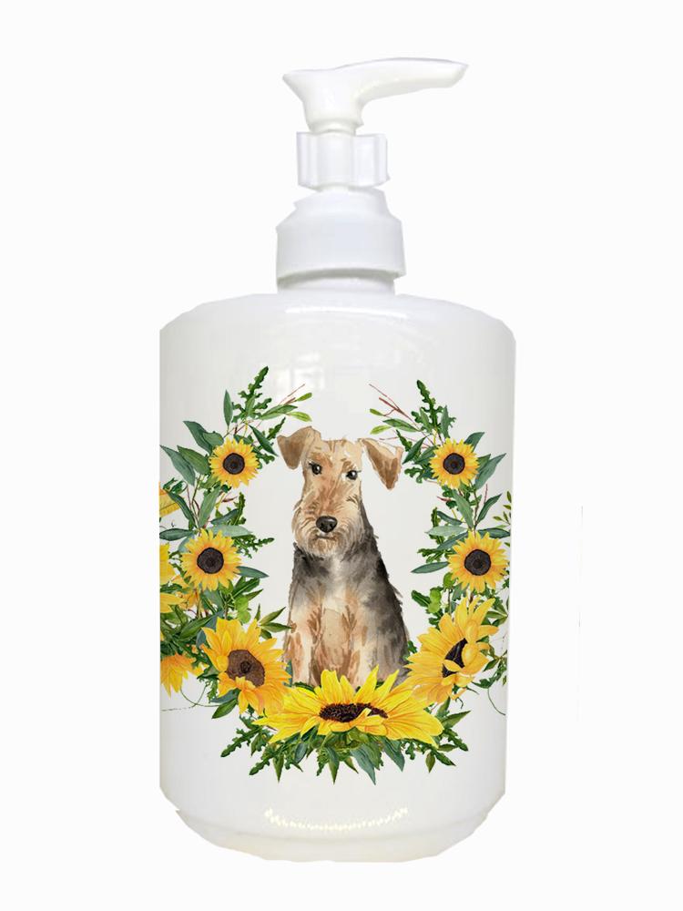 Airedale Terrier Ceramic Soap Dispenser CK2989SOAP