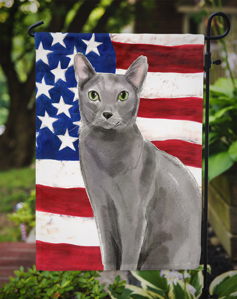 Blue Russian American Flag Garden Flag - Outdoor Decorative Yard Flag CK3031GF