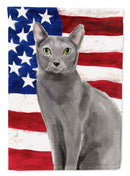 Blue Russian American Flag Garden Flag - Outdoor Decorative Yard Flag CK3031GF