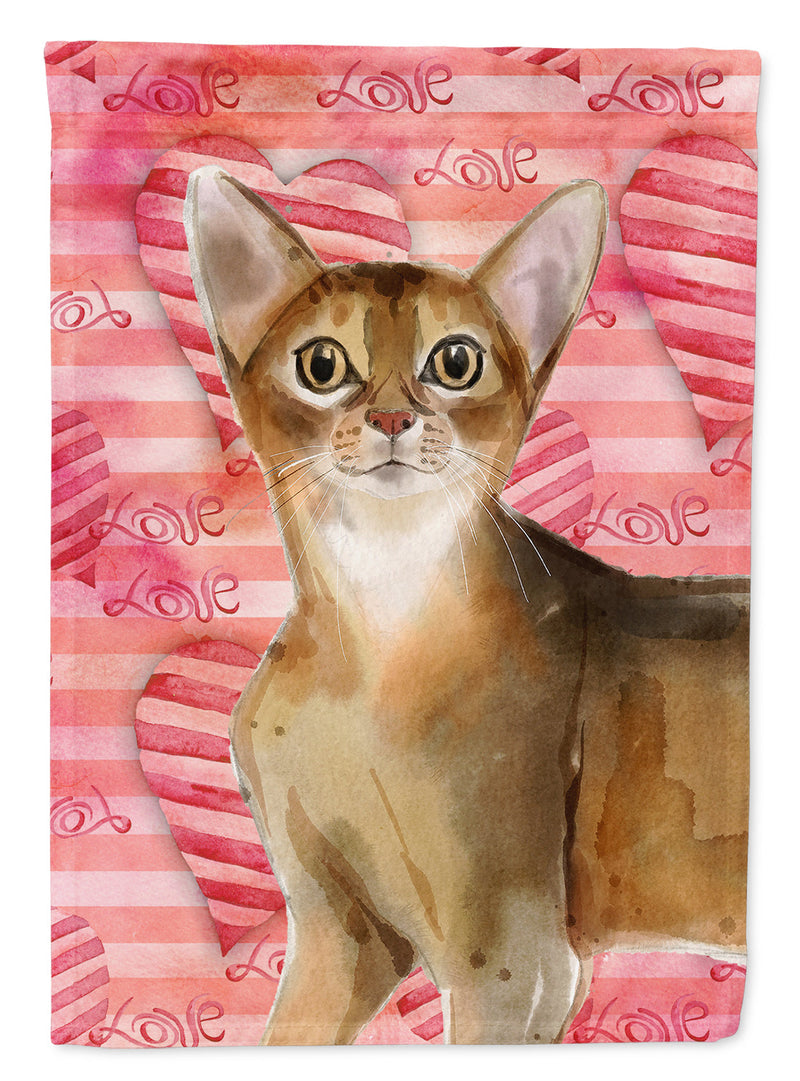 Abyssinian Cat Love Flag Garden Size CK3042GF