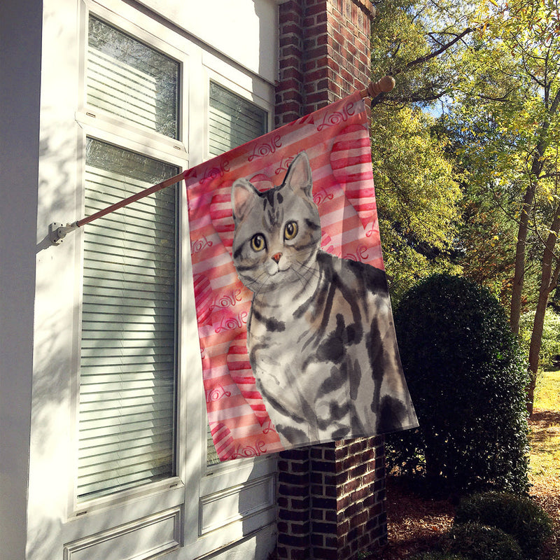 American Shorthair Cat Love Flag Canvas House Size CK3044CHF