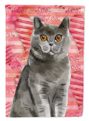 British Shorthair Cat Love Garden Flag - Outdoor Decorative Yard Flag CK3048GF