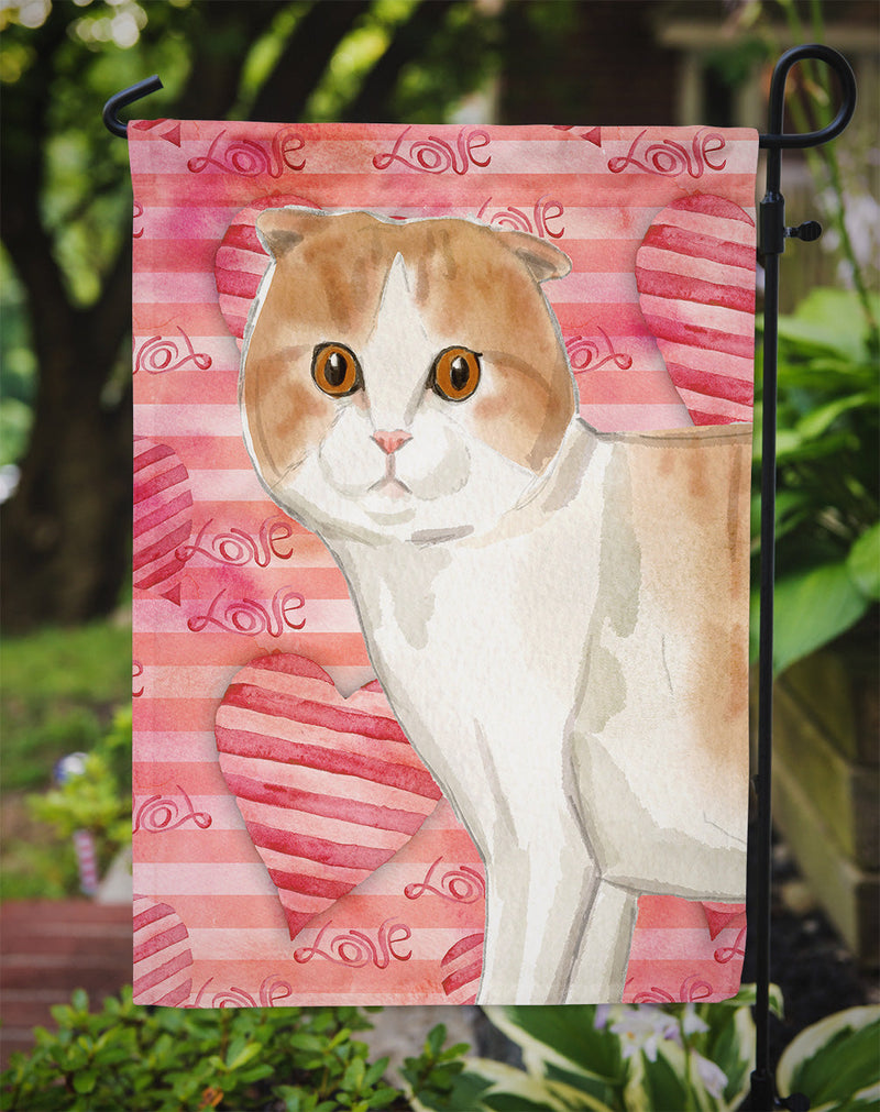 Scottish Fold Cat Love Garden Flag - Outdoor Decorative Yard Flag CK3053GF