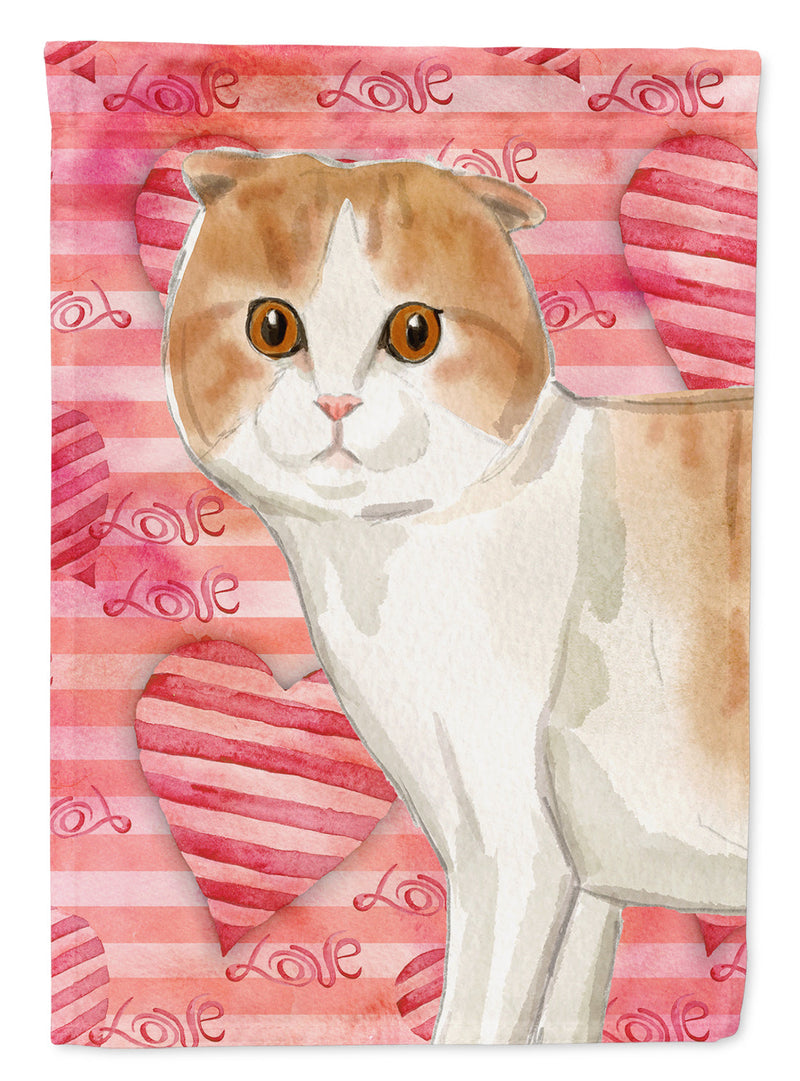 Scottish Fold Cat Love Garden Flag - Outdoor Decorative Yard Flag CK3053GF
