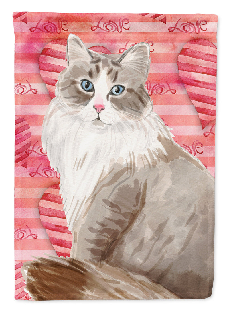 Siberian Cat Love Flag Canvas House Size CK3055CHF