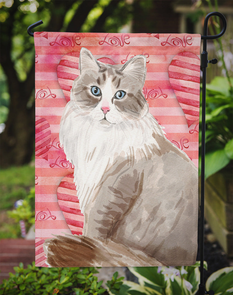 Siberian Cat Love Garden Flag - Outdoor Decorative Yard Flag CK3055GF