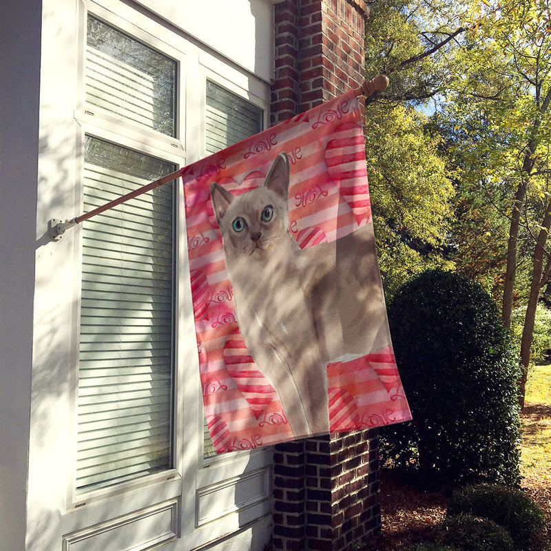 Tonkinese Cat Love Flag Canvas House Size CK3056CHF