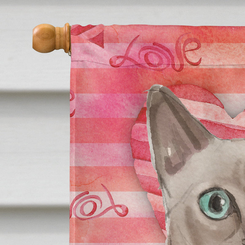 Tonkinese Cat Love Flag Canvas House Size CK3056CHF