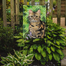 American Shorthair Brown Tabby Shamrock Garden Flag - Outdoor Decorative Yard Flag CK3058GF