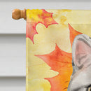 American Shorthair Fall Leaves Flag Canvas House Size CK3074CHF