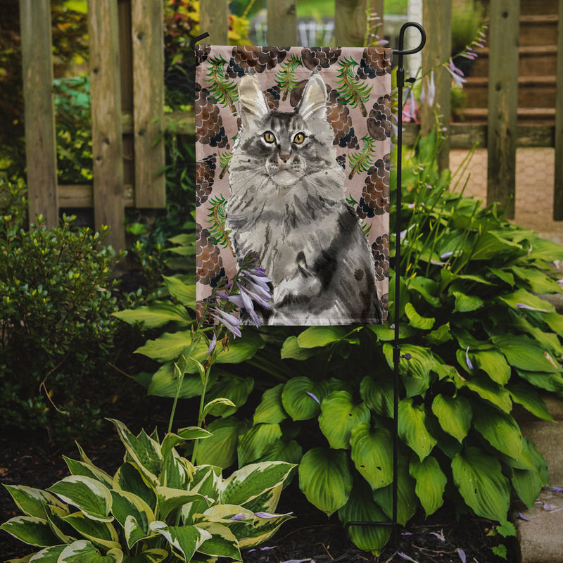 Maine Coon Pine Cones Flag Garden Size CK3094GF