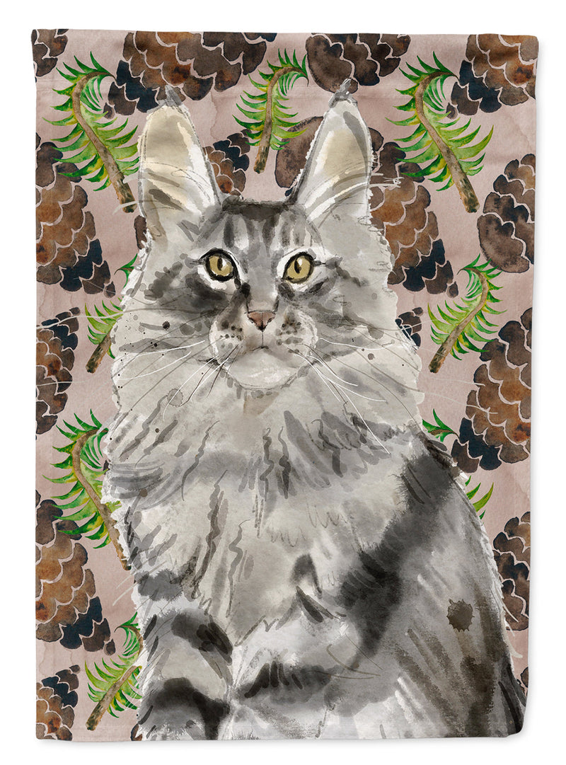 Maine Coon Pine Cones Flag Garden Size CK3094GF