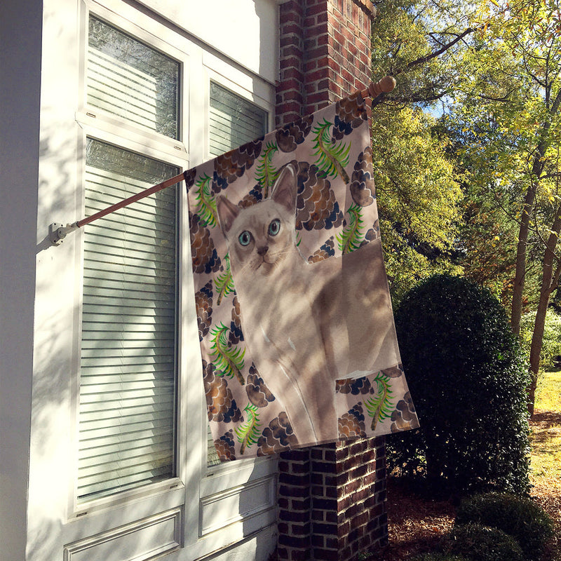 Tonkinese Pine Cones Flag Canvas House Size CK3101CHF