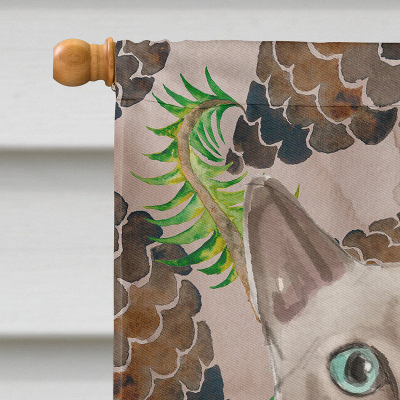 Tonkinese Pine Cones Flag Canvas House Size CK3101CHF
