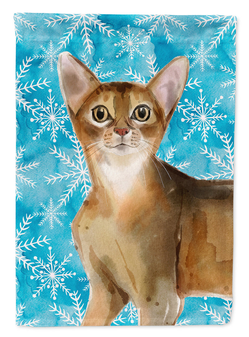 Abyssinian Winter Snowflake Flag Canvas House Size CK3102CHF