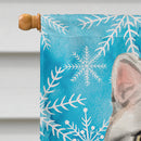American Shorthair Winter Snowflake Flag Canvas House Size CK3104CHF