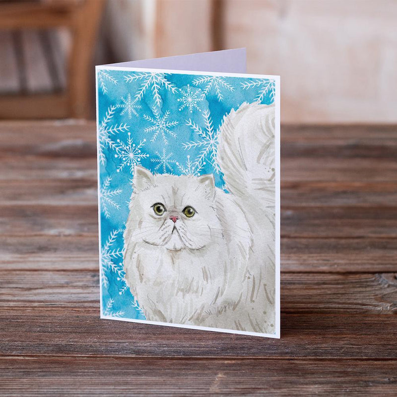 Persian Winter Snowflake Greeting Cards and Envelopes Pack of 8