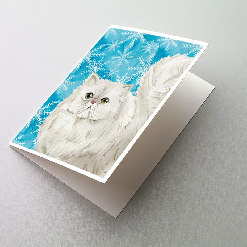 Persian Winter Snowflake Greeting Cards and Envelopes Pack of 8