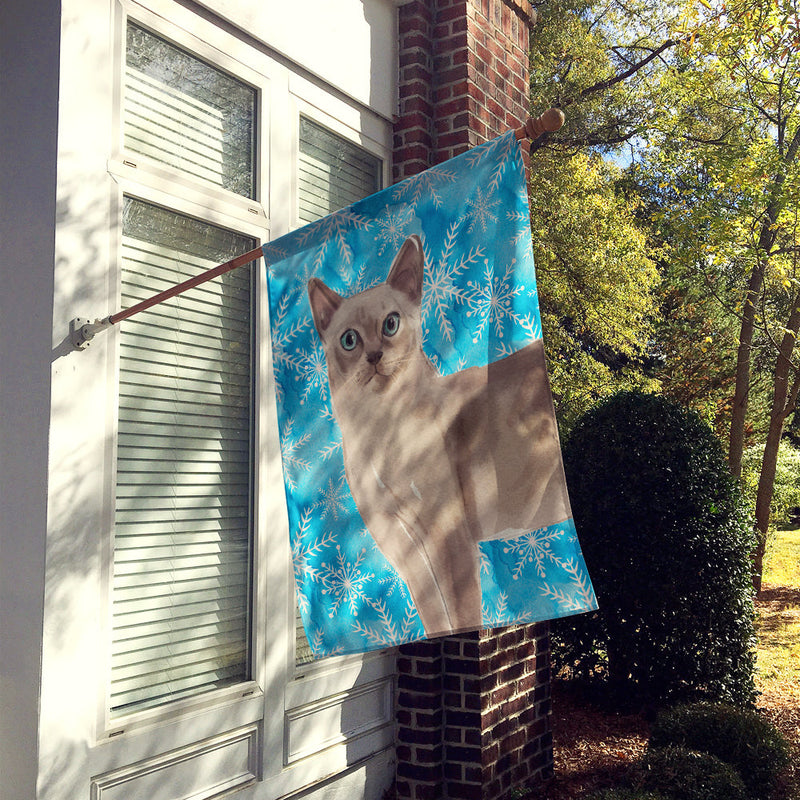 Tonkinese Winter Snowflake Flag Canvas House Size CK3116CHF