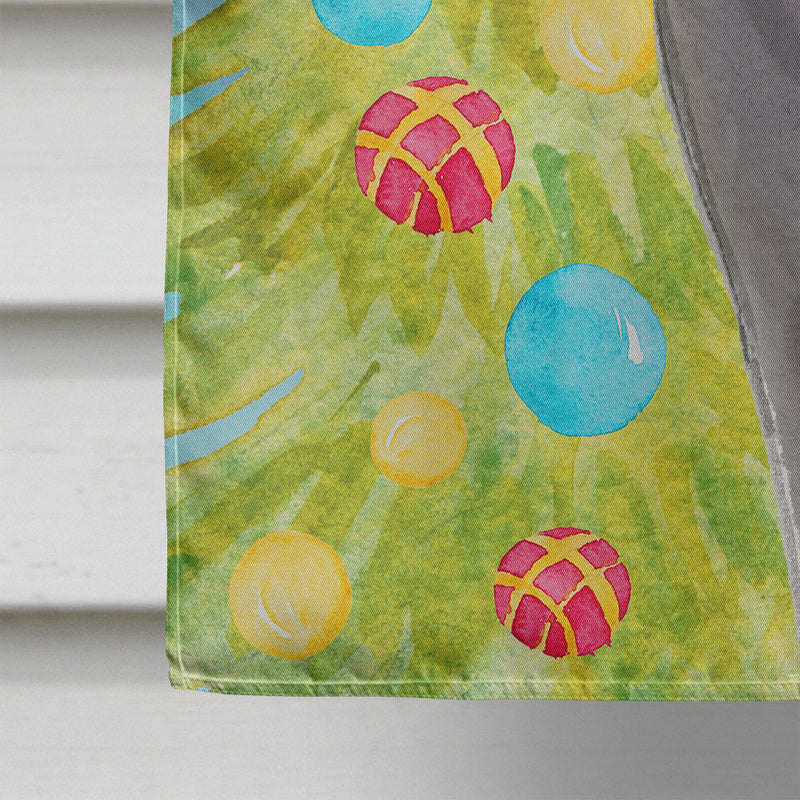 Blue Russian Christmas Presents Flag Canvas House Size CK3121CHF