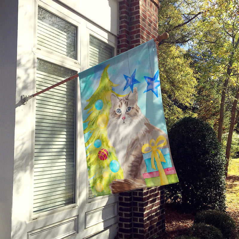 Siberian Christmas Presents Flag Canvas House Size CK3130CHF