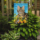 American Shorthair Brown Tabby in Sunflowers Garden Flag - Outdoor Decorative Yard Flag CK3148GF