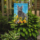 Blue Russian in Sunflowers Garden Flag - Outdoor Decorative Yard Flag CK3151GF