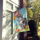 American Shorthair Happy Birthday Flag Canvas House Size CK3164CHF
