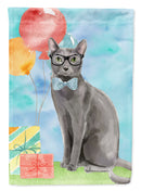 Blue Russian Happy Birthday Flag Canvas House Size CK3166CHF