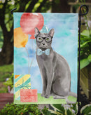 Blue Russian Happy Birthday Garden Flag - Outdoor Decorative Yard Flag CK3166GF