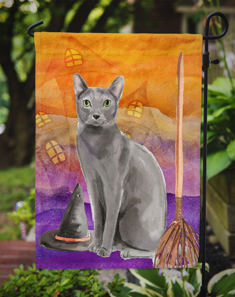 Blue Russian Halloween Garden Flag - Outdoor Decorative Yard Flag CK3181GF