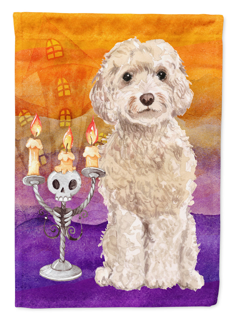 Hallween Champagne Cockapoo Flag Canvas House Size CK3209CHF