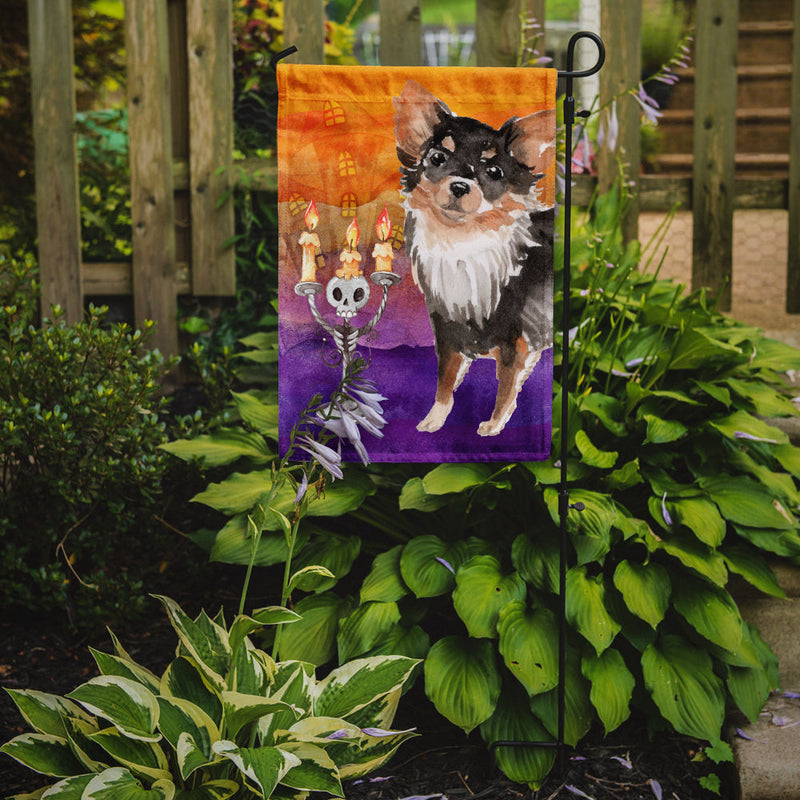 Hallween Long Haired Chihuahua Garden Flag - Outdoor Decorative Yard Flag CK3223GF
