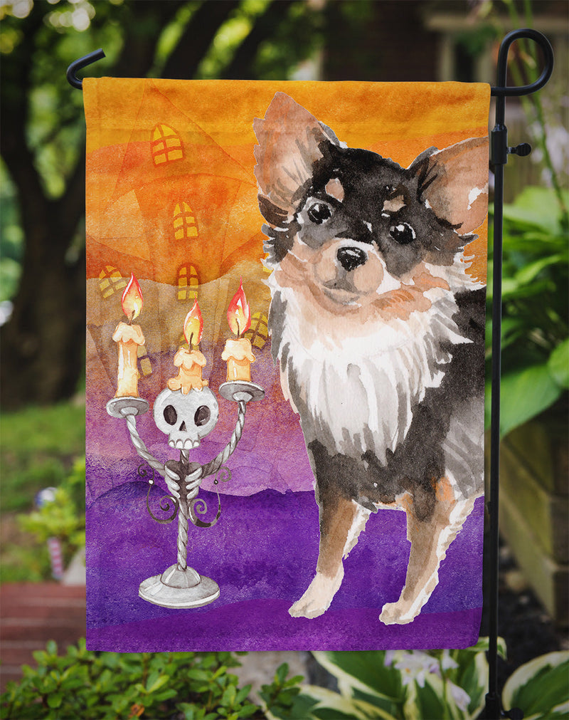 Hallween Long Haired Chihuahua Garden Flag - Outdoor Decorative Yard Flag CK3223GF