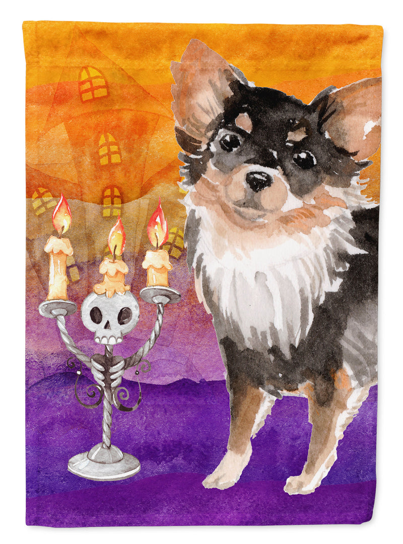 Hallween Long Haired Chihuahua Garden Flag - Outdoor Decorative Yard Flag CK3223GF