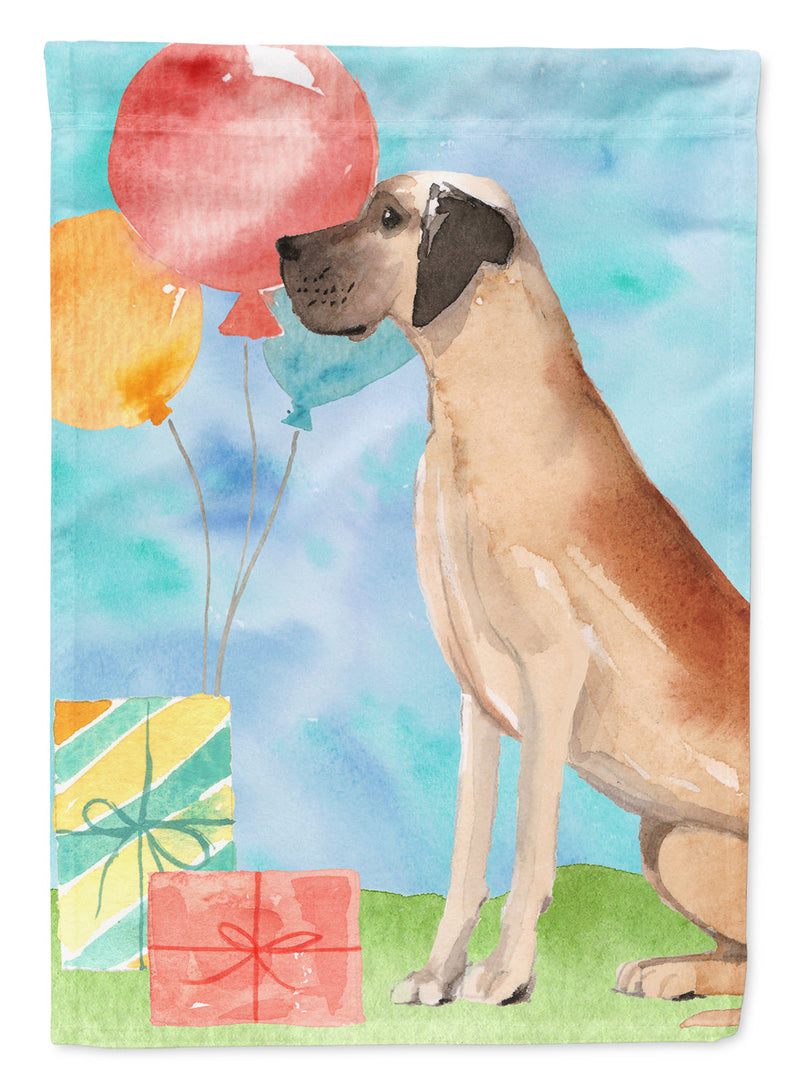 Happy Birthday Great Dane Flag Canvas House Size CK3253CHF