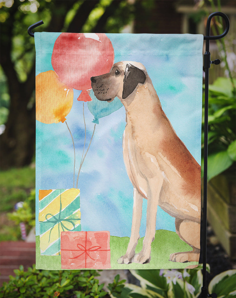 Happy Birthday Great Dane Garden Flag - Outdoor Decorative Yard Flag CK3253GF