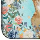 Abyssinian Spring Flowers Dish Drying Mat – Absorbent, Artistic Kitchen Essentials CK3386DDM