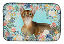 Abyssinian Spring Flowers Dish Drying Mat – Absorbent, Artistic Kitchen Essentials CK3386DDM