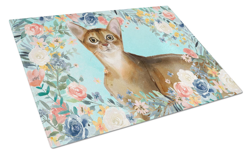 Abyssinian Spring Flowers Glass Cutting Board Large CK3386LCB