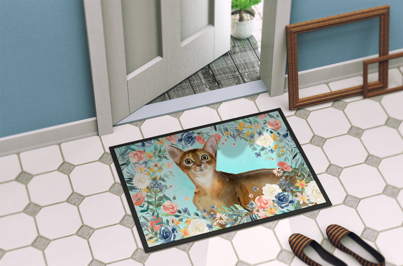 Abyssinian Spring Flowers Indoor or Outdoor Mat 18x27 CK3386MAT