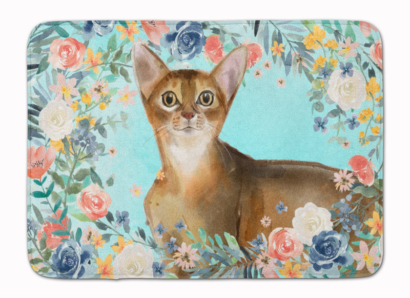 Abyssinian Spring Flowers Machine Washable Memory Foam Mat CK3386RUG