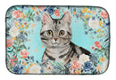 American Shorthair Spring Flowers Dish Drying Mat – Absorbent, Artistic Kitchen Essentials CK3388DDM